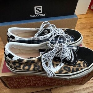 Sandy Liang x Vans collab animal print and plaid